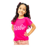 Camiseta Infantil Juvenil Baby Look Barbie