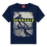 Camiseta Infantil Kyly Skateboard Skatista Blusa Tam 10 A 16