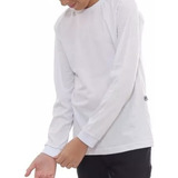 Camiseta Infantil Manga Longa 100 Algodão Branca