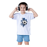 Camiseta Infantil Menino Menina Futebol Soccer Gol Bola Ball
