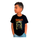 Camiseta Infantil Michael Jackson Thriller Música