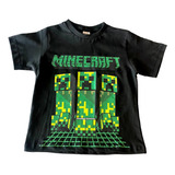 Camiseta Infantil Minecraft Manga Longa