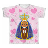 Camiseta Infantil Personalizada Desenho Aparecida Rosa