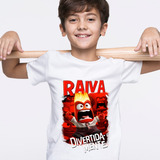 Camiseta Infantil Raiva Divertidamente Camisa Filme
