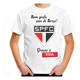 Camiseta Infantil Roupa De Criança São Paulo Titia R1