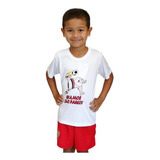 Camiseta Infantil São Paulo Mascote Branca Oficial
