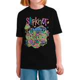 Camiseta Infantil Slipknot Banda Rock Desenho