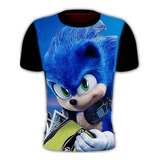 Camiseta Infantil Sonic O Filme Personalizada