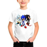 Camiseta Infantil Sonic Shadow Silver The