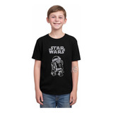 Camiseta Infantil Star Wars R2d2 Droid C 3po Jedi Skywalker