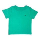 Camiseta Infantil Verde Gola Redonda Tommy