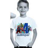 Camiseta Infantil Vingadores Novo Desenho Serie