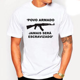 Camiseta Jair Bolsonaro Presidente 2022 Arma Brasil Livre E2