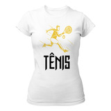 Camiseta Jogo Tênis Raquete Quadra Esporte