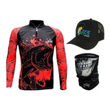 Camiseta King Proteção Solar Uv 50 Kff607 Bandana E Boné