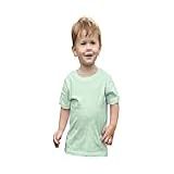 Camiseta Lisa Colorida Manga Curta Infantil Pol Verde Bebê Tamanho 06
