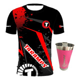Camiseta Logo Taramps 1 Copo Térmico Som Automotivo