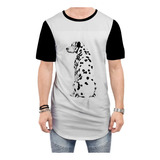 Camiseta Long Line Dálmata Cachorro Filhote