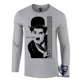 Camiseta Longa Camisa Charles Chaplin Ator