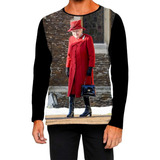 Camiseta Manga Comprida Rainha Elizabeth Da Inglaterra 1