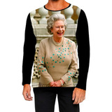 Camiseta Manga Comprida Rainha Elizabeth Da Inglaterra 2