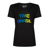 Camiseta Manga Curta Em V Fem Tmb008s Time Brasil Mormaii