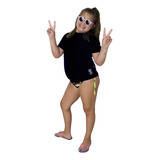 Camiseta Manga Curta Uv50 Infantil Proteçao Solar Praia Park
