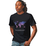 Camiseta Mapa Mundi Países Wanderlust Travel