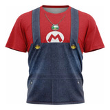 Camiseta Mário Traje Fantasia Camisa Temática