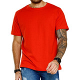 Camiseta Masculina Basica Gola Redonda Algodão
