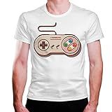 Camiseta Masculina Branca Controle De Video Game Antigo M 