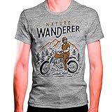 Camiseta Masculina Cinza Motoqueiro Moto Cross Montanhas Nature Wanderer  As2  Alpha  L  Regular 