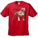 Camiseta Masculina De Manga Curta Pit Bull American Pitbull Standing Proud Vermelho M