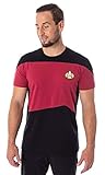 Camiseta Masculina De Manga Curta Star Trek Next Generation TNG Uniforme Picard P