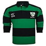 Camiseta Masculina De Rugby Irlandês Malham Verde E Azul Com Estampa De Trevo Camiseta Irlandesa De Fã Green Blue Large