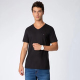 Camiseta Masculina Gola V Tommy Hilfiger Classica Basica