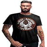 Camiseta Masculina Harley Davidson Asas Tamanho M Cor Preto