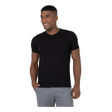 Camiseta Masculina Malwee Gola V Lisa Básica Tradicional
