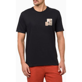 Camiseta Masculina Manga Curta Palm Preta Calvin Klein