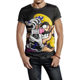Camiseta Masculina Mario Wario Nintendo Smoke