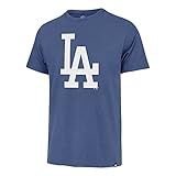 Camiseta Masculina MLB Imprint Match Team Color Primary Logo Word Mark- Cadete Los Angeles Dodgers Azul- Small