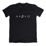 Camiseta Masculina Musica Felicidade Som 100