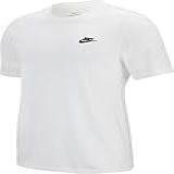 Camiseta Masculina Nike Sportswear Club Camisa Nike Masculina Com Ajuste Clássico Branca Preta GG