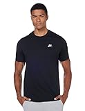 Camiseta Masculina Nike Sportswear Club Camisa Nike Para Homens Com Ajuste Clássico Preto Branco 2GG