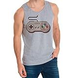 Camiseta Masculina Regata Cinza Controle De Video Game Antigo Gg 