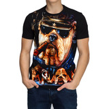 Camiseta Masculina Rottweiler Pitbull Cachorro Dog