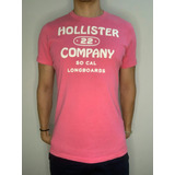 Camiseta Masculina Tamanho M Rosa Hollister