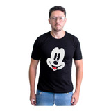 Camiseta Mickey Mouse Rosto Masculina Camisa