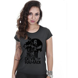 Camiseta Militar Baby Look Feminina Devil Of Ramadi Team Six