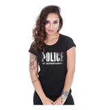 Camiseta Militar Baby Look Feminina Police